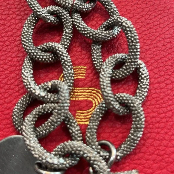 VINTAGE YVES SAINT LAURENT LINKED SIGNATURE BRACELET STAMPED - Picture 4 of 4